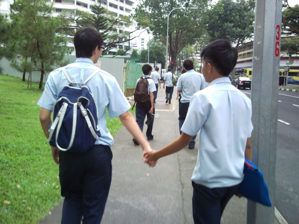 holding hands