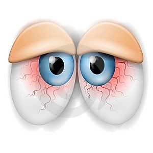 The eyes can reveal the cold or other sickness cause by weak immunity.