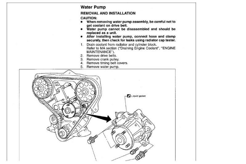 Nissan sentra water pump location #5