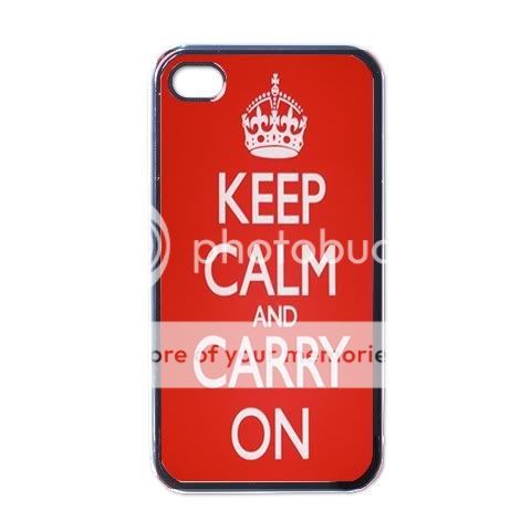 Apple iPhone 4 Keep Calm And Carry On Hard Case Cover  